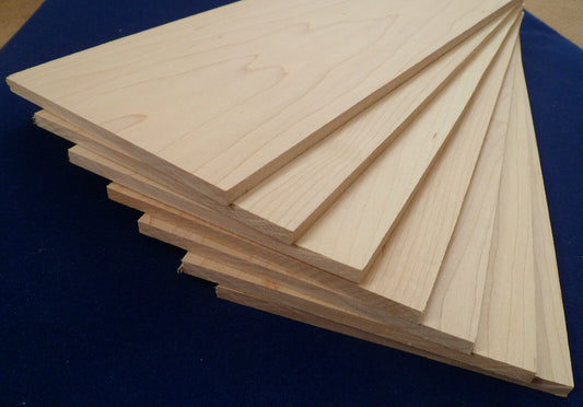 1 x Solid Maple wood sheet 340mm x 150mm x 3mm,4mm, 6mm or 8mm